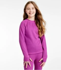 L.L.Bean Kids' Wicked Warm Midweight Long Underwear, Top -L.L.Bean 229314 0 45