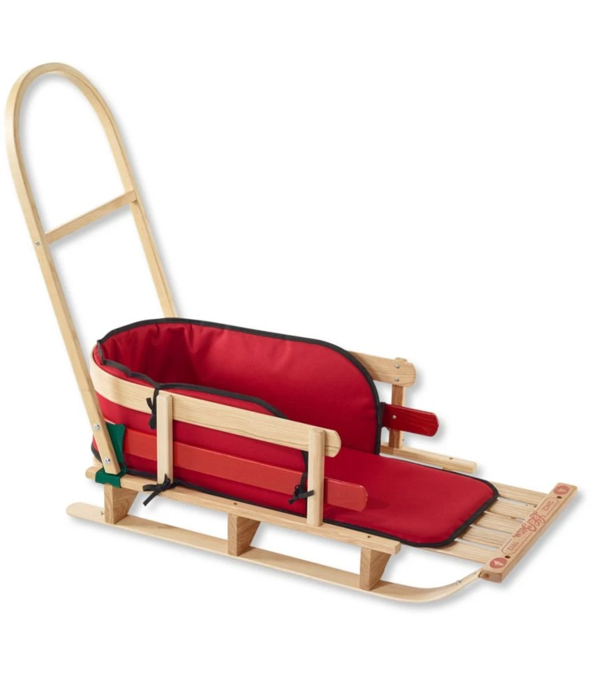 L.L.Bean Kids' Pull Sled And Cushion Set With Push Handle 3 L.L.Bean Kids' Pull Sled And Cushion Set With Push Handle