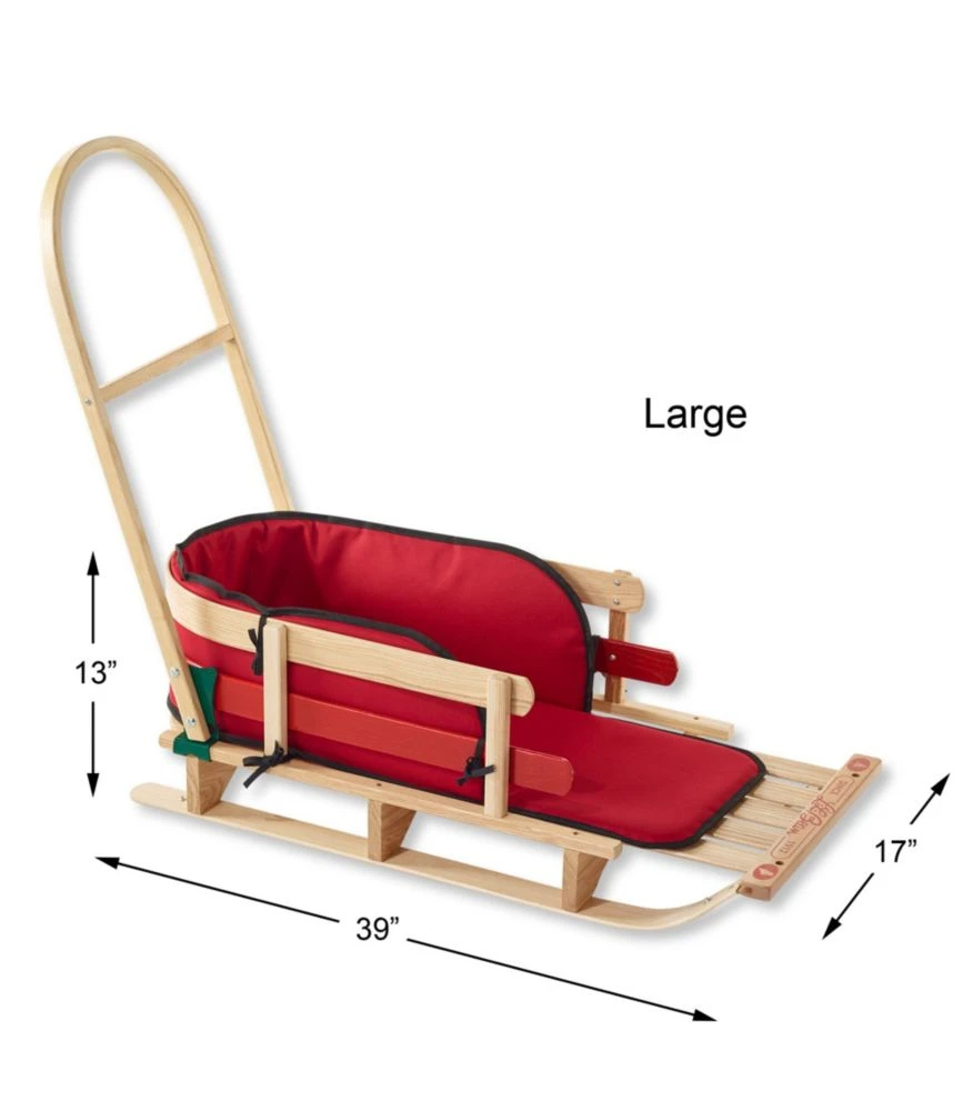 L.L.Bean Kids' Pull Sled And Cushion Set With Push Handle 6 L.L.Bean Kids' Pull Sled And Cushion Set With Push Handle - Image 4