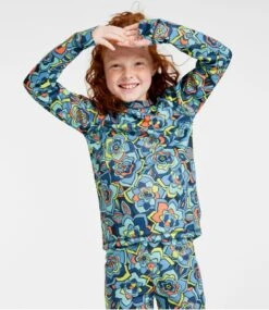 L.L.Bean Kids' Wicked Warm Midweight Long Underwear, Top Print -L.L.Bean 272450 0 44