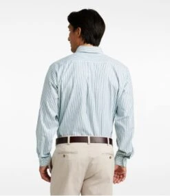 L.L.Bean Men's Wrinkle-Free Pinpoint Oxford Cloth Shirt, Traditional Fit Stripe -L.L.Bean 278341 0 45