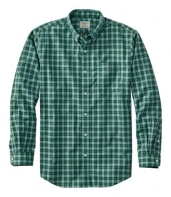 L.L.Bean Men's Wrinkle-Free Kennebunk Sport Shirt, Slightly Fitted Check