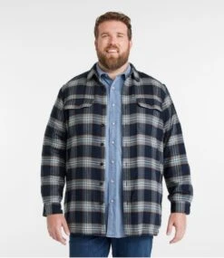 L.L.Bean Men's Fleece-Lined Flannel Shirt, Traditional Fit -L.L.Bean 298189 0 46