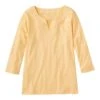 L.L.Bean Women's Pima Cotton Tunic, Three-Quarter-Sleeve Splitneck