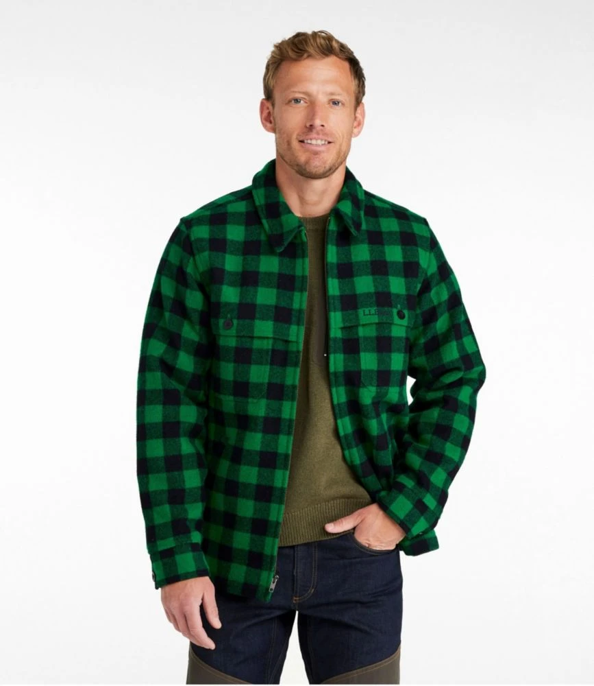 L.L.Bean Men's Maine Guide Zip-Front Jac-Shirt, Plaid 4 L.L.Bean Men's Maine Guide Zip-Front Jac-Shirt, Plaid - Image 2