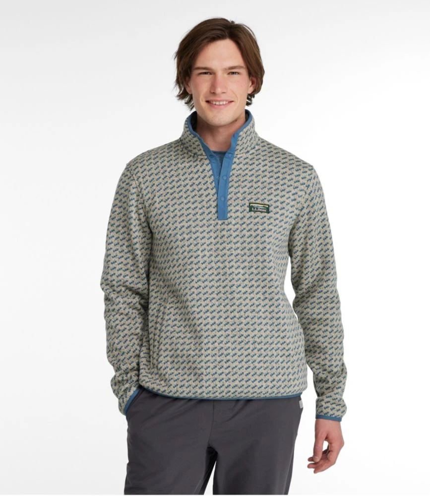 Men's L.L.Bean Sweater Fleece Pullover, Print 4 Men's L.L.Bean Sweater Fleece Pullover, Print - Image 2