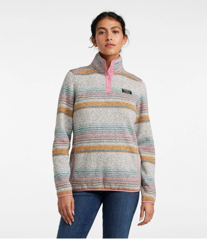 Women's L.L.Bean Sweater Fleece Pullover, Print 4 Women's L.L.Bean Sweater Fleece Pullover, Print - Image 2