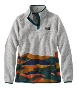Women's L.L.Bean Sweater Fleece Pullover, Print