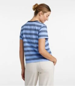 L.L.Bean Women's Saturday T-Shirt, Crewneck Short-Sleeve Stripe -L.L.Bean 501595 0 45