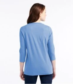 Women's L.L.Bean Tee, Three-Quarter-Sleeve Splitneck Tunic -L.L.Bean 503593 0 45