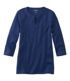 Women's L.L.Bean Tee, Three-Quarter-Sleeve Splitneck Tunic