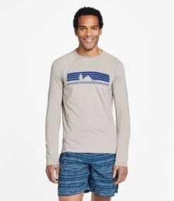 L.L.Bean Men's Swift River Cooling Rashguard, Graphic -L.L.Bean 504382 0 44 1