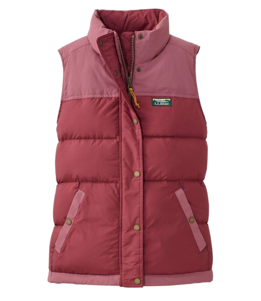 L.L.Bean Women's Mountain Classic Down Vest, Colorblock 3 L.L.Bean Women's Mountain Classic Down Vest, Colorblock