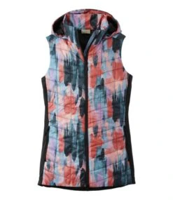 L.L.Bean Women's PrimaLoft Packaway Long Vest, Print