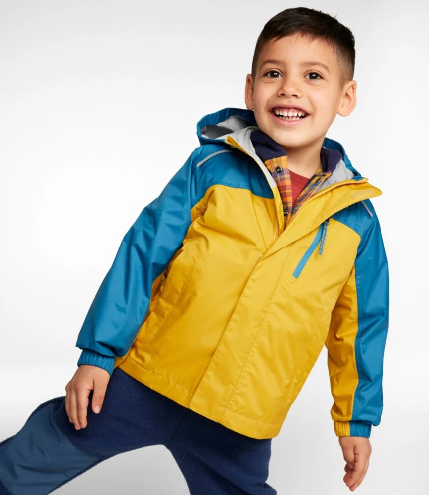 L.L.Bean Kids' Trail Model Rain Jacket, Colorblock 5 L.L.Bean Kids' Trail Model Rain Jacket, Colorblock - Image 3
