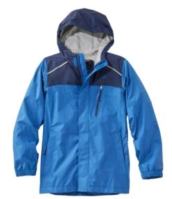 L.L.Bean Kids' Trail Model Rain Jacket, Colorblock