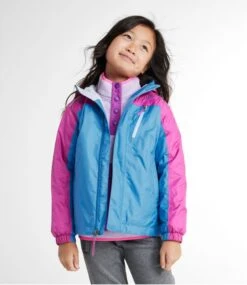 L.L.Bean Kids' Trail Model Rain Jacket, Lined, Colorblock -L.L.Bean 506503 0 44