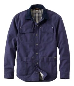 L.L.Bean Men's Signature Lined Canvas Shirt Jac