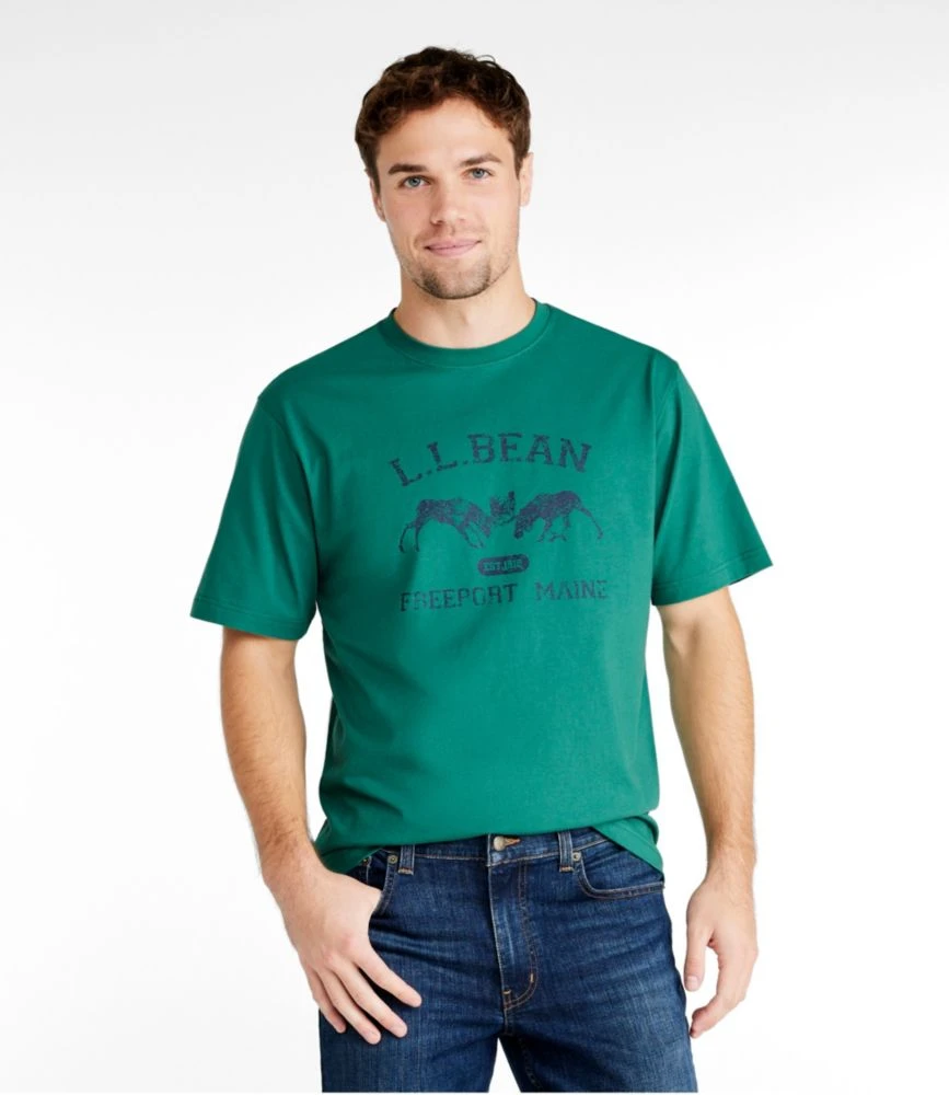 Men's Carefree Unshrinkable Tee, L.L.Bean Logo, Short-Sleeve 4 Men's Carefree Unshrinkable Tee, L.L.Bean Logo, Short-Sleeve - Image 2