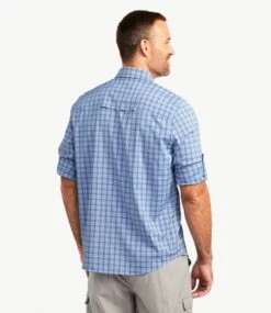 L.L.Bean Men's Tropicwear Pro Stretch Shirt, Long-Sleeve Plaid 9 L.L.Bean Men's Tropicwear Pro Stretch Shirt, Long-Sleeve Plaid -L.L.Bean 509158 0 45