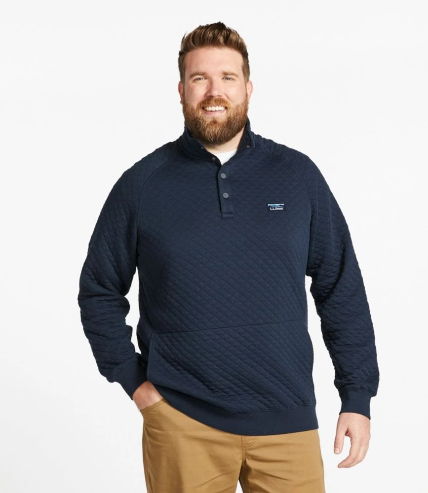 L.L.Bean Men's Quilted Sweatshirt, Mockneck 6 L.L.Bean Men's Quilted Sweatshirt, Mockneck - Image 4