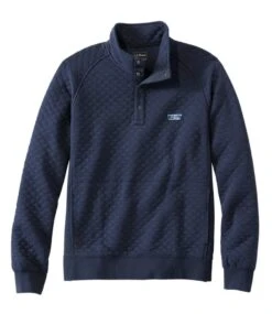L.L.Bean Men's Quilted Sweatshirt, Mockneck