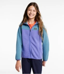 L.L.Bean Kids' Airlight Full-Zip Hoodie, Colorblock -L.L.Bean 509341 0 45 1