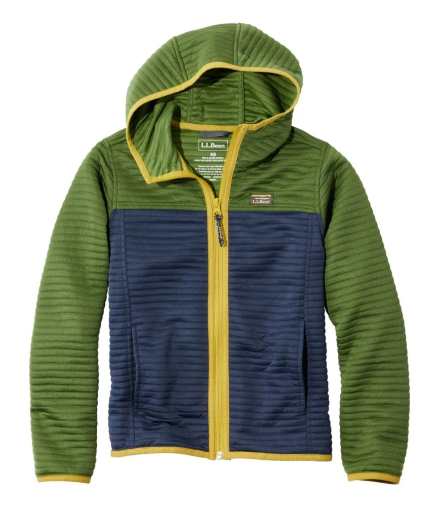 L.L.Bean Kids' Airlight Full-Zip Hoodie, Colorblock 3 L.L.Bean Kids' Airlight Full-Zip Hoodie, Colorblock