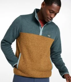 Men's L.L.Bean Sweater Fleece Pullover, Colorblock -L.L.Bean 510044 0 44