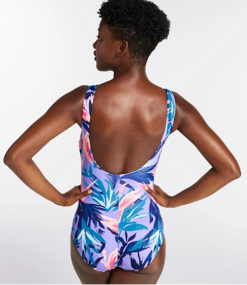 L.L.Bean Women's BeanSport Swimwear, Scoopneck Tanksuit, Print 5 L.L.Bean Women's BeanSport Swimwear, Scoopneck Tanksuit, Print - Image 3