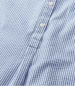 L.L.Bean Women's Vacationland Seersucker Shirt, Short-Sleeve Popover Stripe -L.L.Bean 510191 0 46