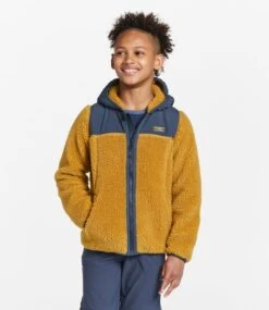 L.L.Bean Kids' Sherpa Fleece Hooded Jacket -L.L.Bean 510829 0 44