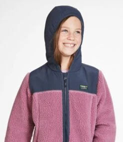 L.L.Bean Kids' Sherpa Fleece Hooded Jacket -L.L.Bean 510829 0 46