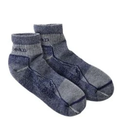 L.L.Bean Adults' Cresta Wool Lightweight Hiking Socks, Quarter-Crew