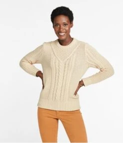 L.L.Bean Women's Signature Cotton Fisherman Sweater, Pullover 6 L.L.Bean Women's Signature Cotton Fisherman Sweater, Pullover -L.L.Bean 510981 0 44