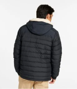 L.L.Bean Men's Mountain Classic Down Hooded Jacket, Sherpa-Lined -L.L.Bean 511960 0 45 1