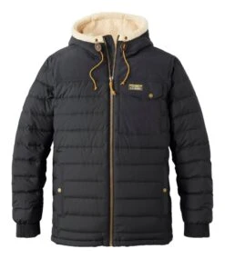 L.L.Bean Men's Mountain Classic Down Hooded Jacket, Sherpa-Lined