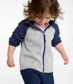 Infants' And Toddlers' L.L.Bean Sweater Fleece, Hooded Colorblock -L.L.Bean 512209 0 45