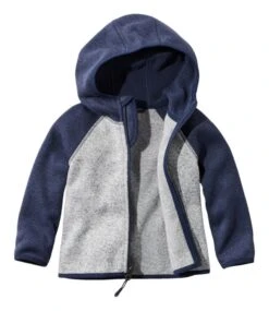 Infants' And Toddlers' L.L.Bean Sweater Fleece, Hooded Colorblock -L.L.Bean 512209 0 47 1