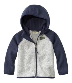 Infants' And Toddlers' L.L.Bean Sweater Fleece, Hooded Colorblock