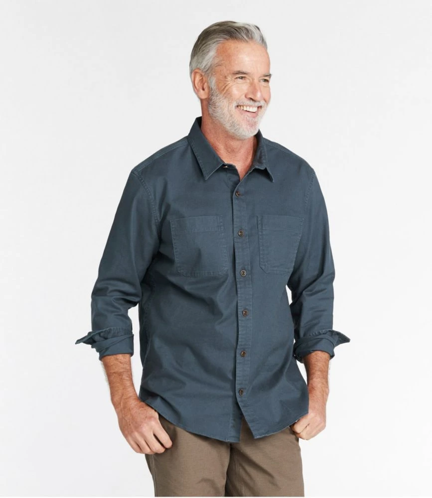 L.L.Bean Men's BeanFlex® Twill Shirt, Traditional Untucked Fit, Long-Sleeve 4 L.L.Bean Men's BeanFlex® Twill Shirt, Traditional Untucked Fit, Long-Sleeve - Image 2