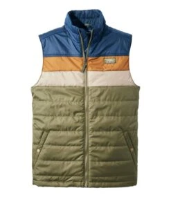 L.L.Bean Men's Mountain Classic Puffer Vest, Colorblock