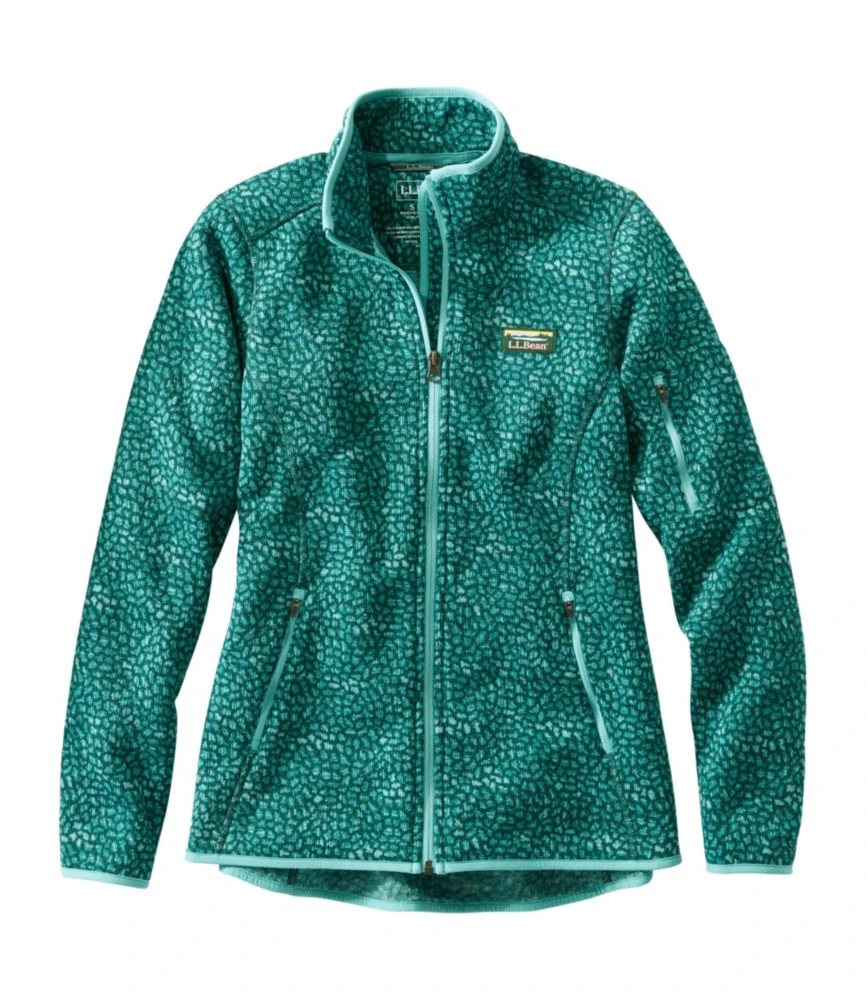 Women's L.L.Bean Sweater Fleece Full-Zip Jacket, Print 3 Women's L.L.Bean Sweater Fleece Full-Zip Jacket, Print