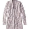 L.L.Bean Women's Cotton Ragg Sweater, Open Cardigan Space-Dye -L.L.Bean 513752 51933 41