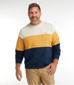 Men's L.L.Bean 1912 Sweatshirt, Crewneck, Colorblock -L.L.Bean 513828 0 46