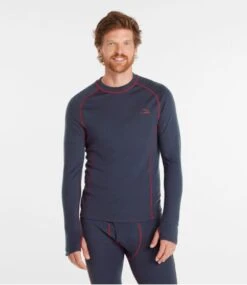 L.L.Bean Men's Cresta Wool Midweight 250 Crew Top 9 L.L.Bean Men's Cresta Wool Midweight 250 Crew Top -L.L.Bean 514281 0 44