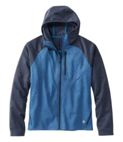 L.L.Bean Men's Mountain Fleece Full-Zip Hoodie, Colorblock