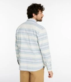 L.L.Bean Men's Comfort Stretch Chambray Shirt, Traditional Untucked Fit, Long-Sleeve, Stripe 7 L.L.Bean Men's Comfort Stretch Chambray Shirt, Traditional Untucked Fit, Long-Sleeve, Stripe -L.L.Bean 515164 0 45