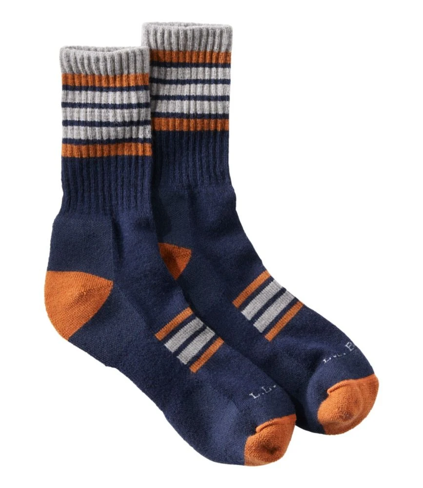 L.L.Bean Men's Katahdin Hiker Socks, Striped 3 L.L.Bean Men's Katahdin Hiker Socks, Striped