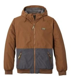L.L.Bean Men's Insulated 3-Season Bomber Hooded Jacket, Colorblock